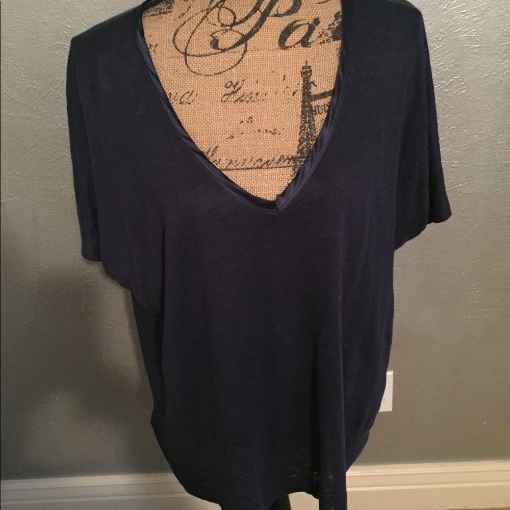 Tommy Bahama dark blue v-neck shirt